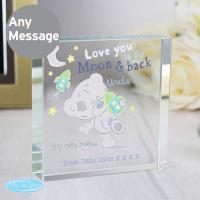 Personalised Tiny Tatty Teddy Moon & Back Large Crystal Block Extra Image 2 Preview